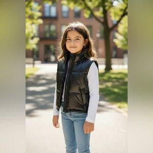 SHEIN Black Puffer Vest for Kids